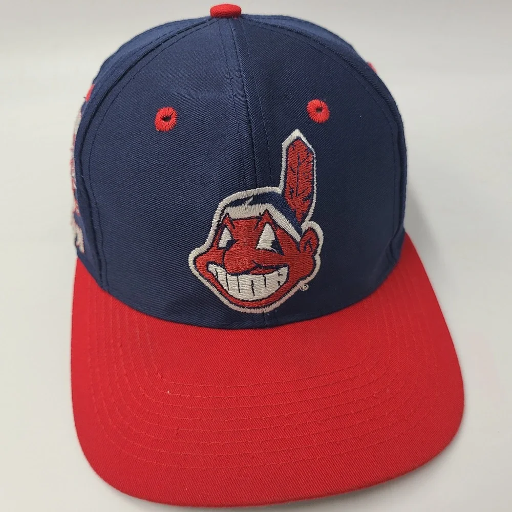 Vintage Cleveland Indians Hat Snapback Logo 7‎ Chief Wahoo 1994 Inaugural Season